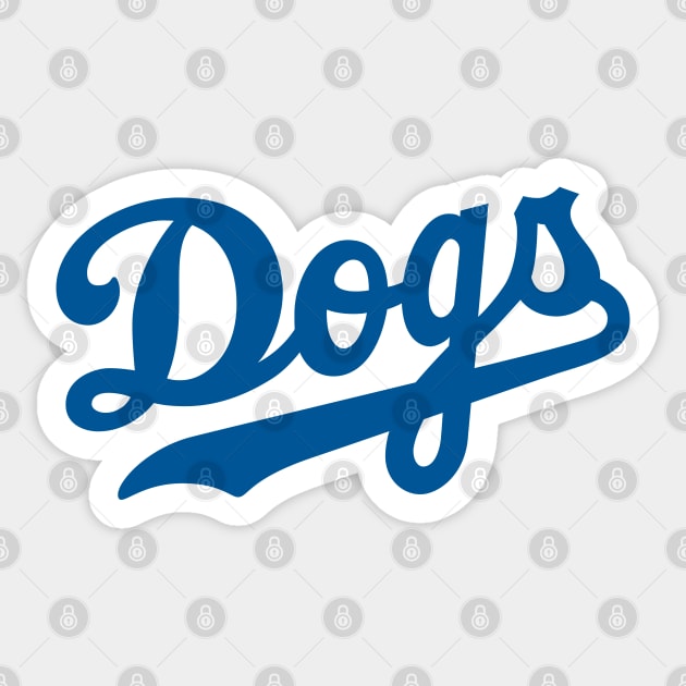 LA Dogs - White Sticker by KFig21